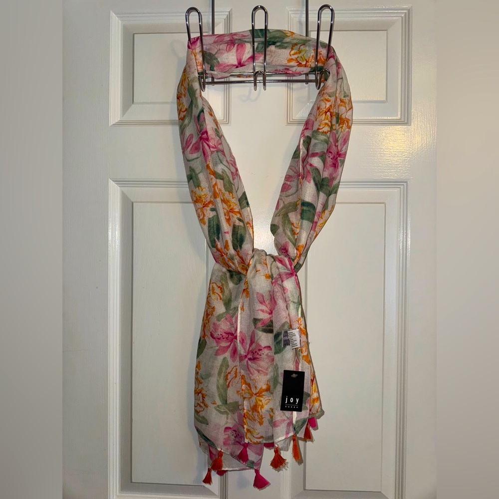 JOY SUSAN Floral Scarf, Multiple Colors NWT